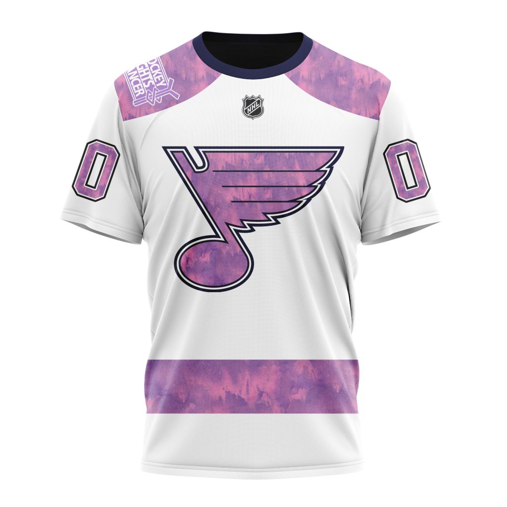 T-shirt NHL St. Louis Blues Personalized Hockey Fight Cancer Design Gift For Sport Music Fans