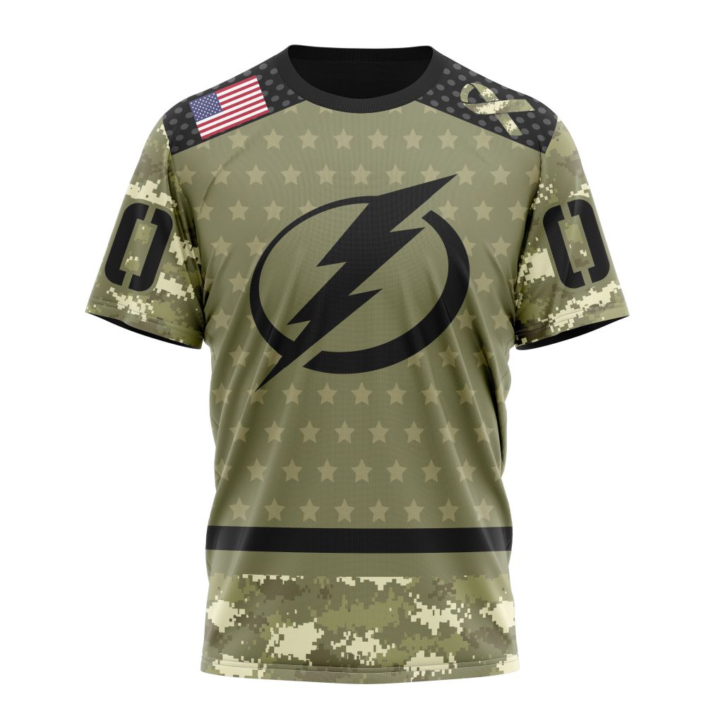 T-shirt NHL Tampa Bay Lightning Special Camo Military Appreciation ST2201 Gift For Sport Music Fans