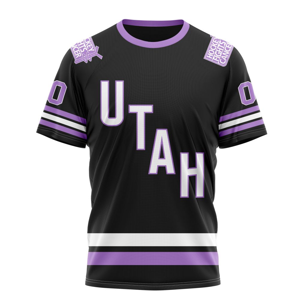 T-shirt NHL Utah Hockey Club Personalized Home In Lavender Hockey Fight Cancer ST2403 Gift For Sport Music Fans