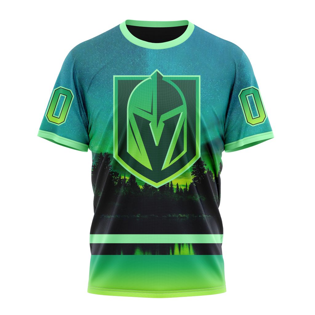 T-shirt NHL Vegas Golden Knights Special Northern Light Design ST2302 Gift For Sport Music Fans