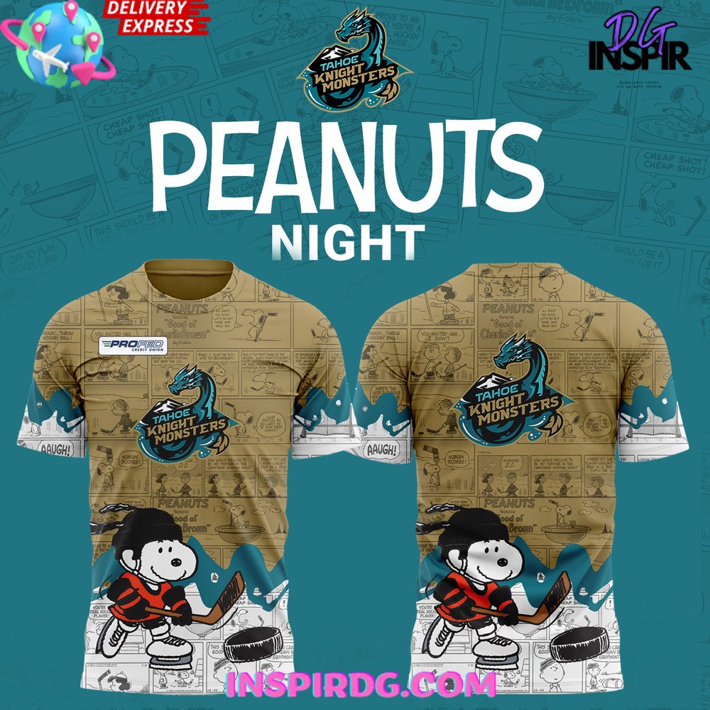 Tahoe Knight Monsters 75th Anniversary of Peanuts T-Shirt Gift For Sport Music Fans