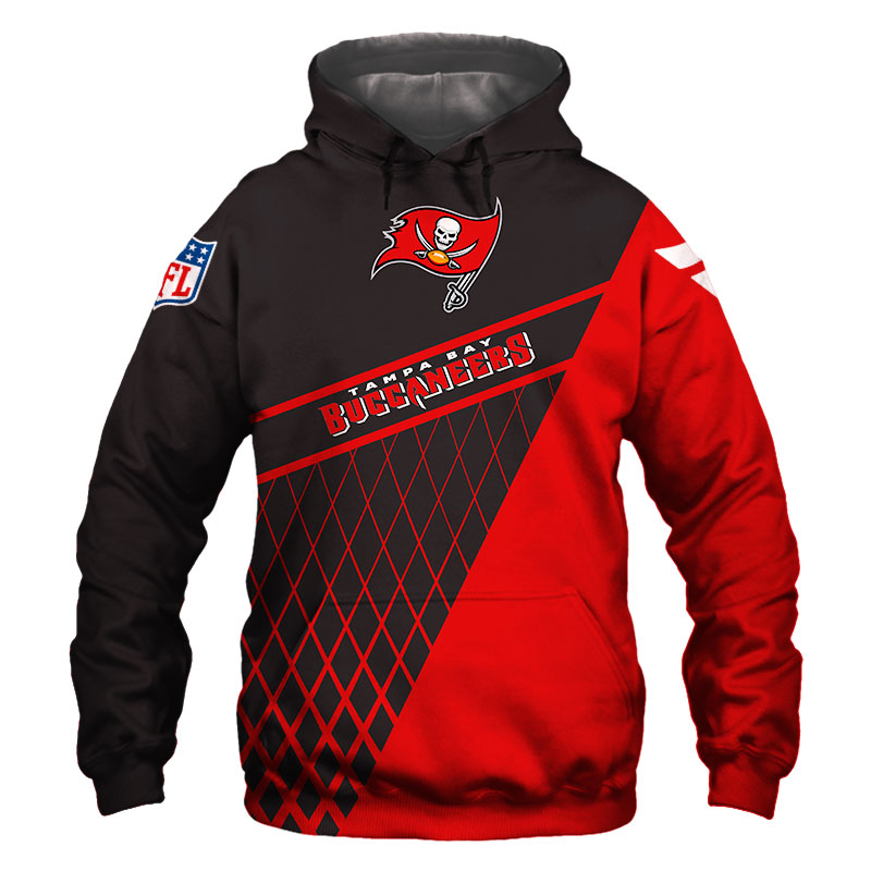 Tampa Bay Buccaneers Black Red V5 NFL Football Team Hoodie