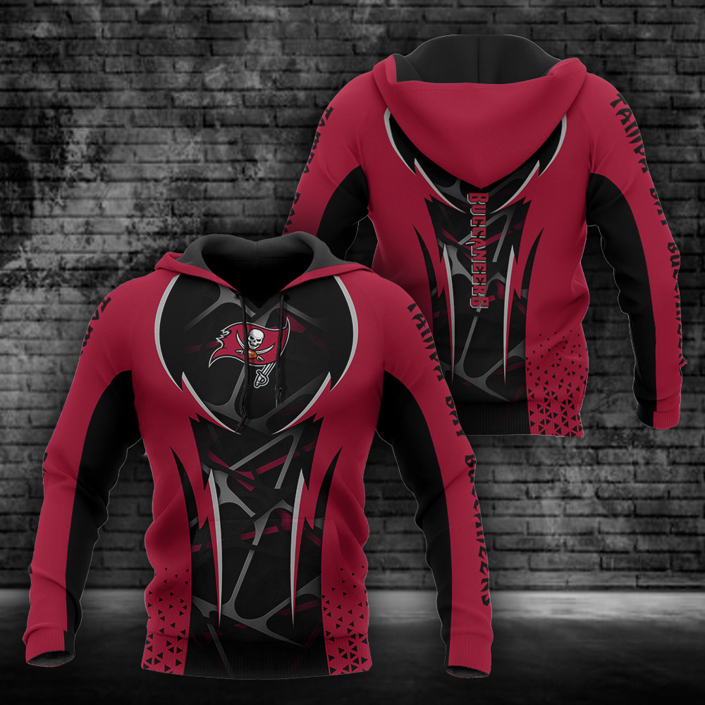 Tampa Bay Buccaneers Black V2 NFL Football Team Hoodie