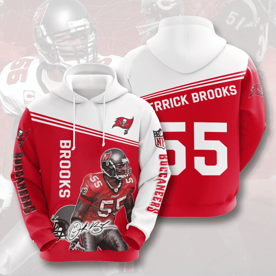 Tampa Bay Buccaneers Derrick Brooks Hoodie  Zip Hoodie Version 527