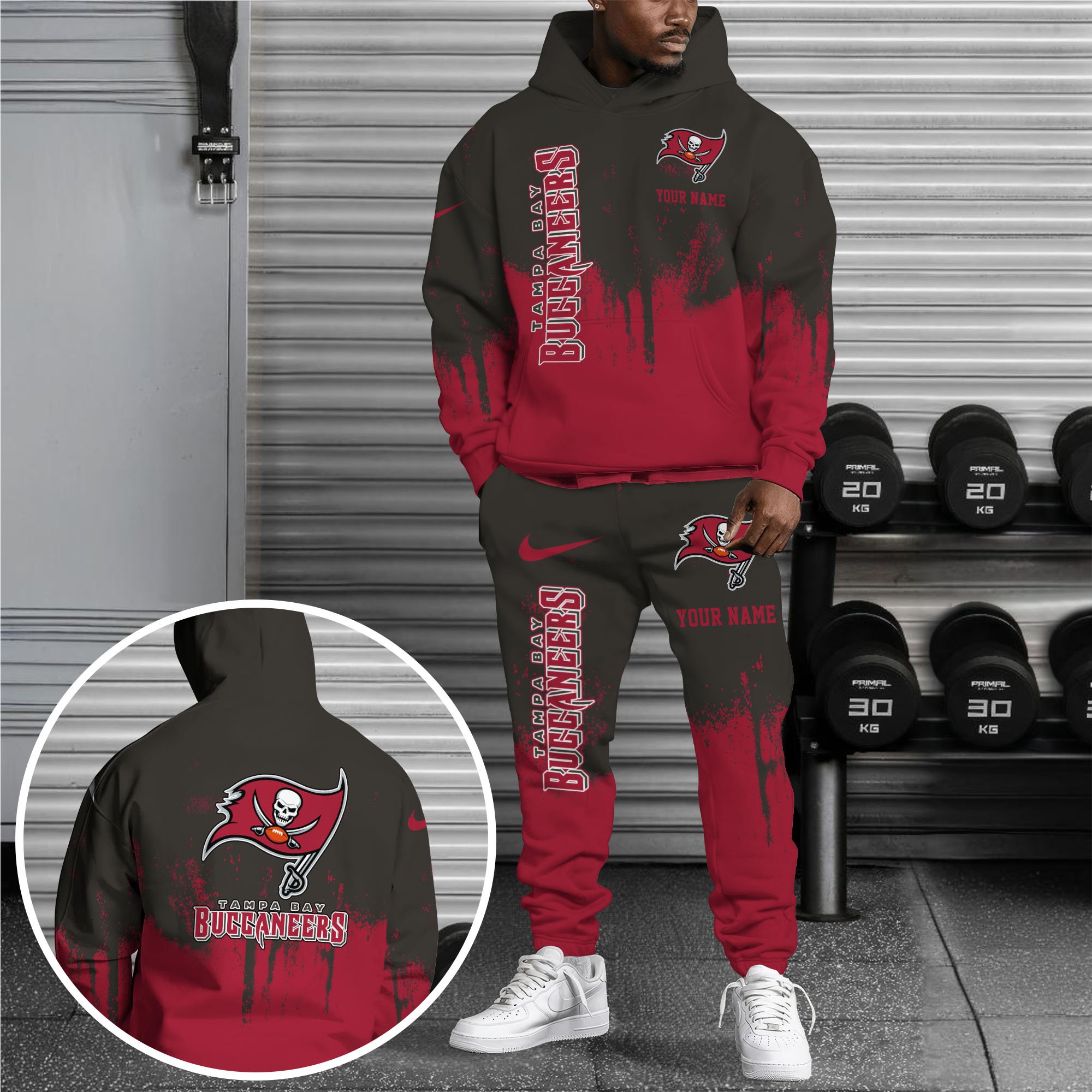 Tampa Bay Buccaneers Hoodie Sweatpants Set Custom Your name, Sport Hoodie Sweatpants Set, Sport Gifts For Fan Gift For Sport Music Fans