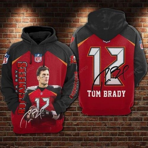 Tampa Bay Buccaneers Number 12 Tom Brady Hoodie  Zip Hoodie