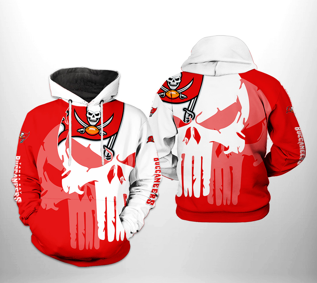 Tampa Bay Buccaneers Punisher Skull NFL Football Team Hoodie