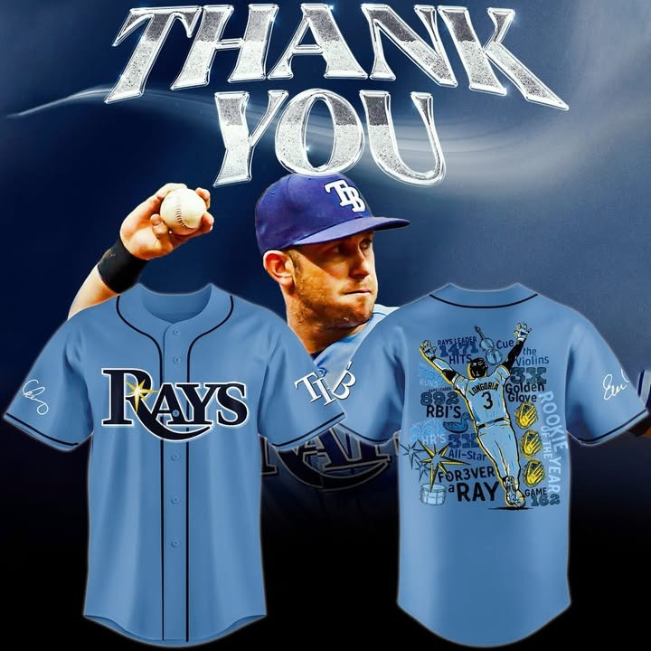 Tampa Bay Rays Evan Longoria Thank You For The Memories Jersey Signatures Fan Gifts