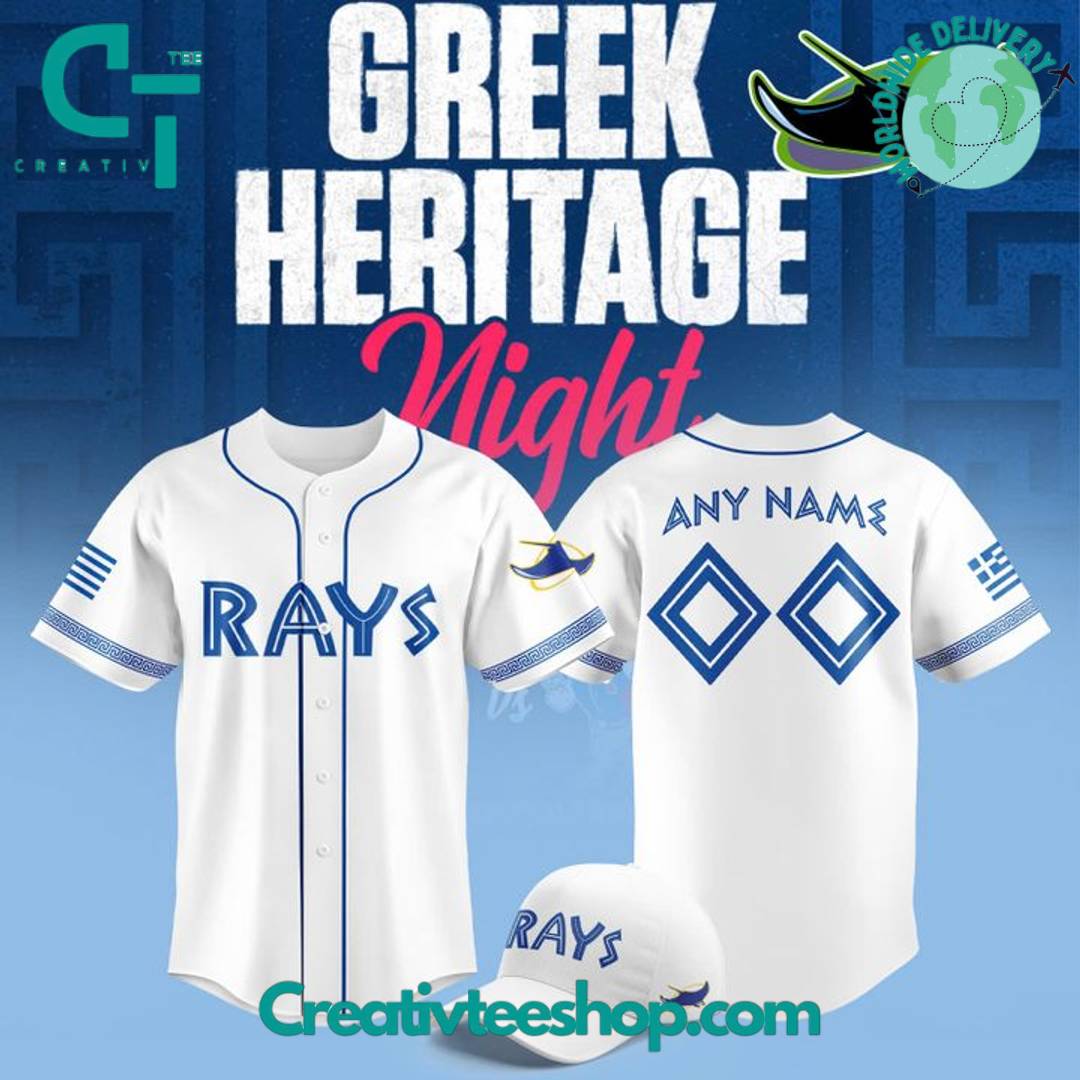 Tampa Bay Rays Greek Heritage Night 2025 Special Baseball Jersey