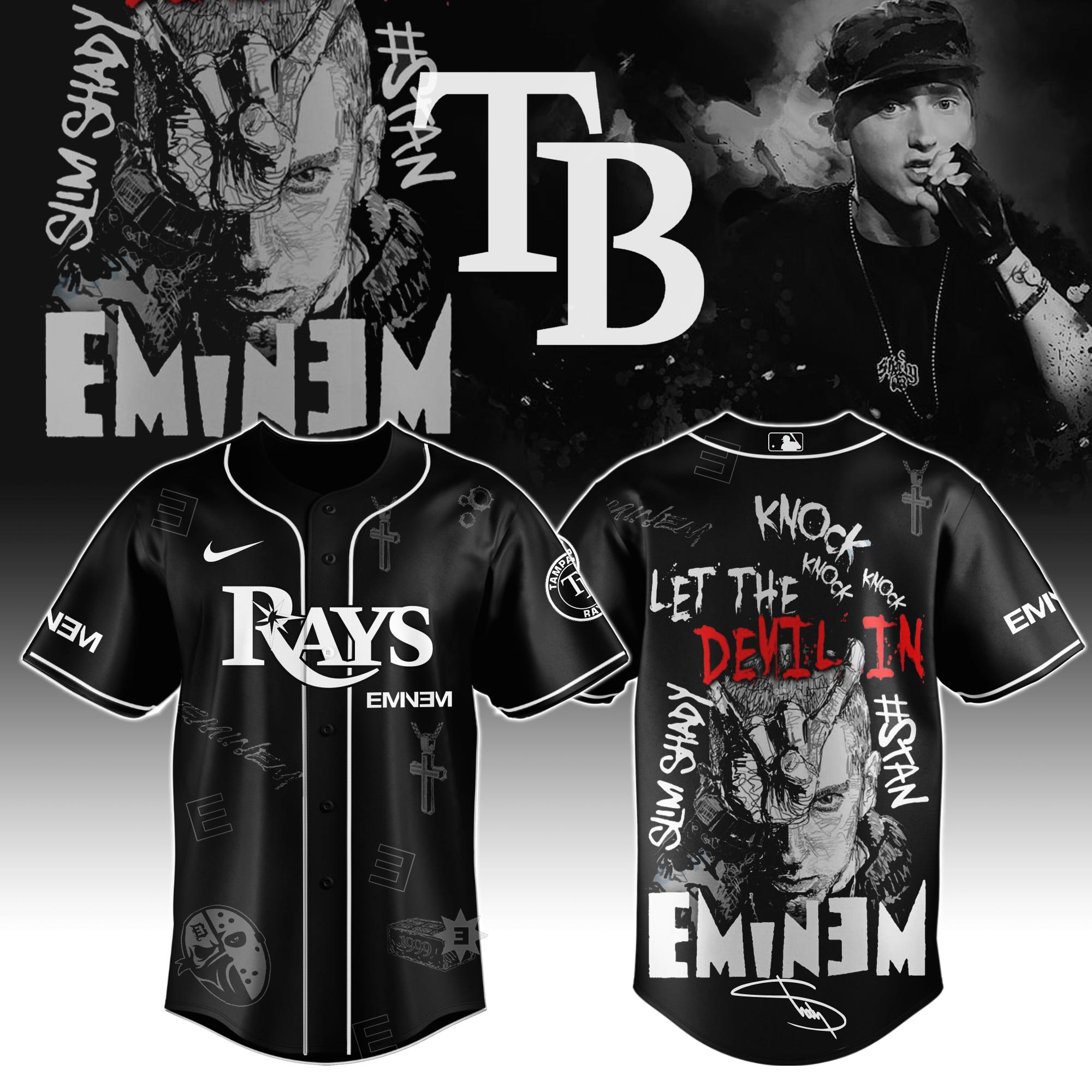 Tampa Bay Rays MLB x Eminem Stans' To Launch In Theatres Worldwide Personalized Baseball Jersey For Fans