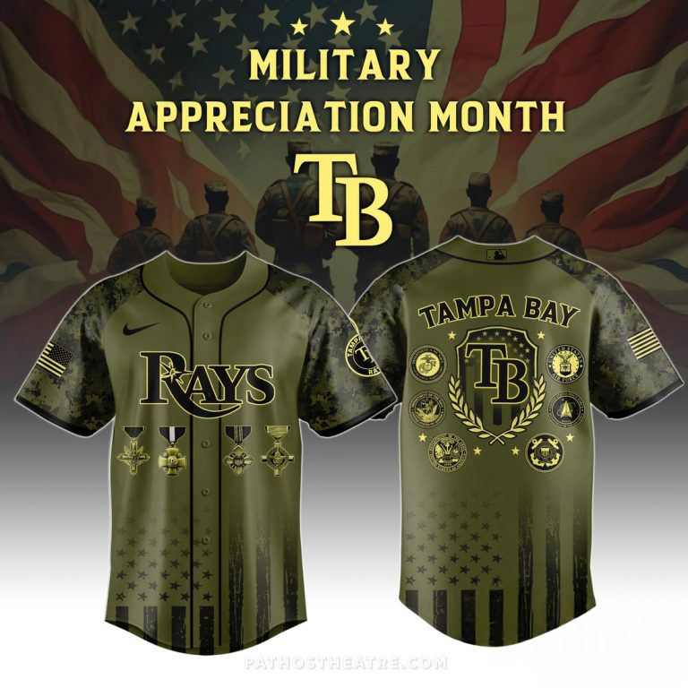 Tampa Bay Rays MLB x Military Appreciation Baseball Jersey Gift For Rays Fans