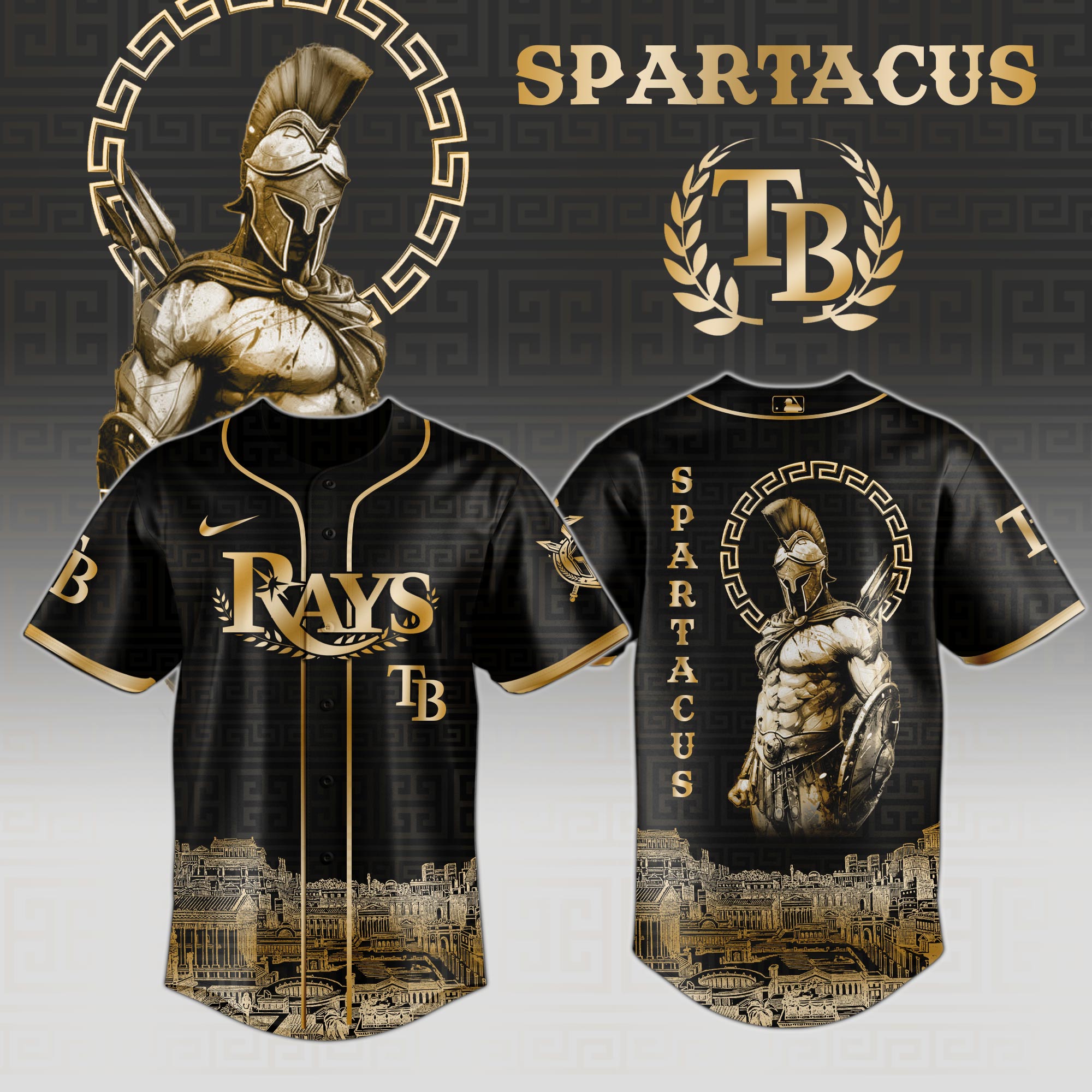 Tampa Bay Rays MLB x Spartacus Personalized Baseball Jersey For Fans