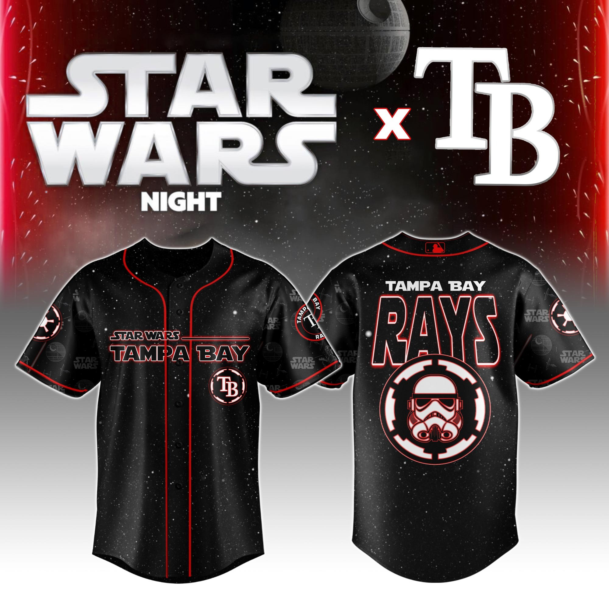 Tampa Bay Rays MLB x Star Wars Night Special Edition Jersey Best Gifts For Baseball Fans