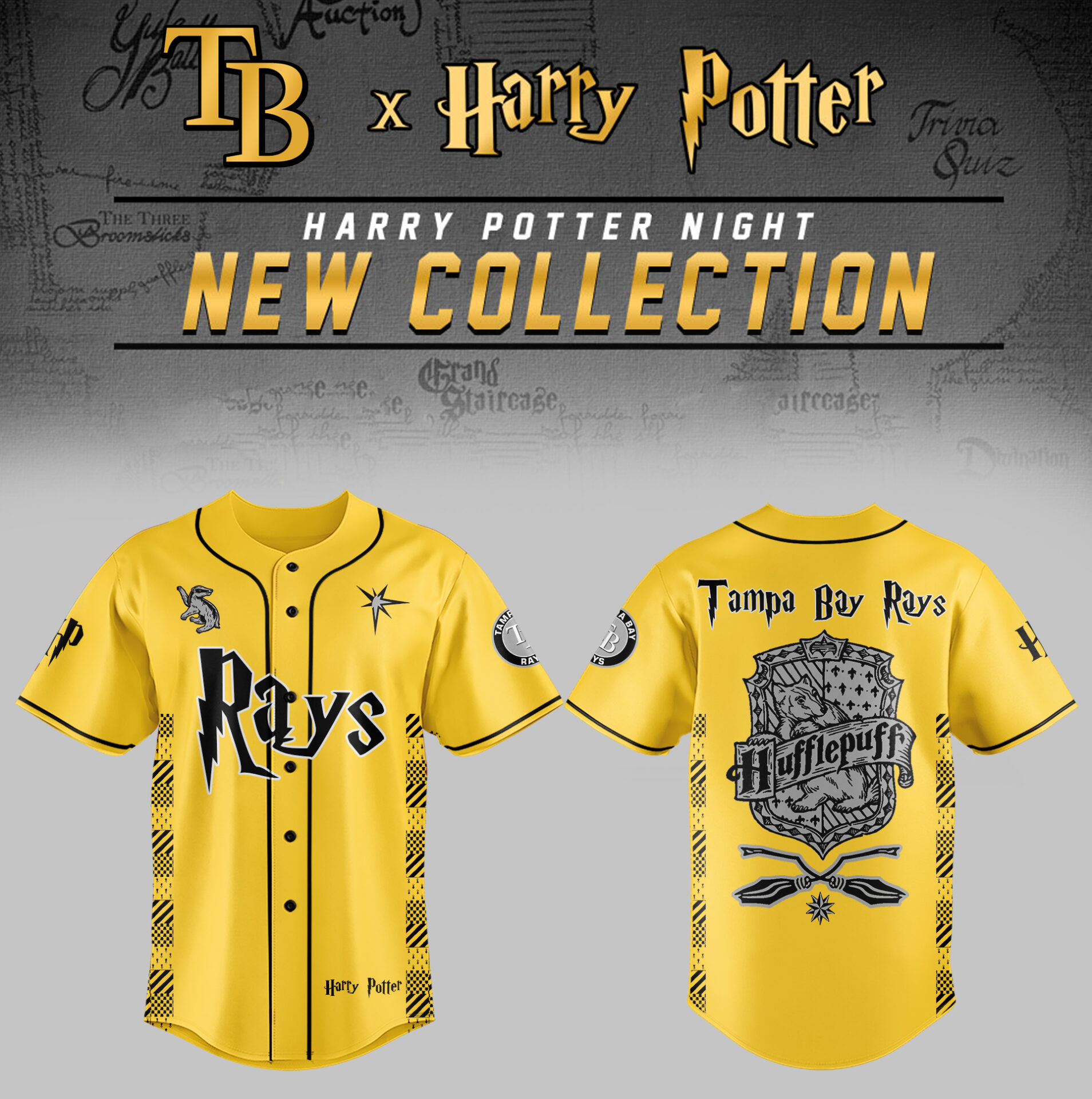 Tampa Bay Rays x Harry Potter Night Hufflepuff House Jersey Baseball Coach Gift Ideas