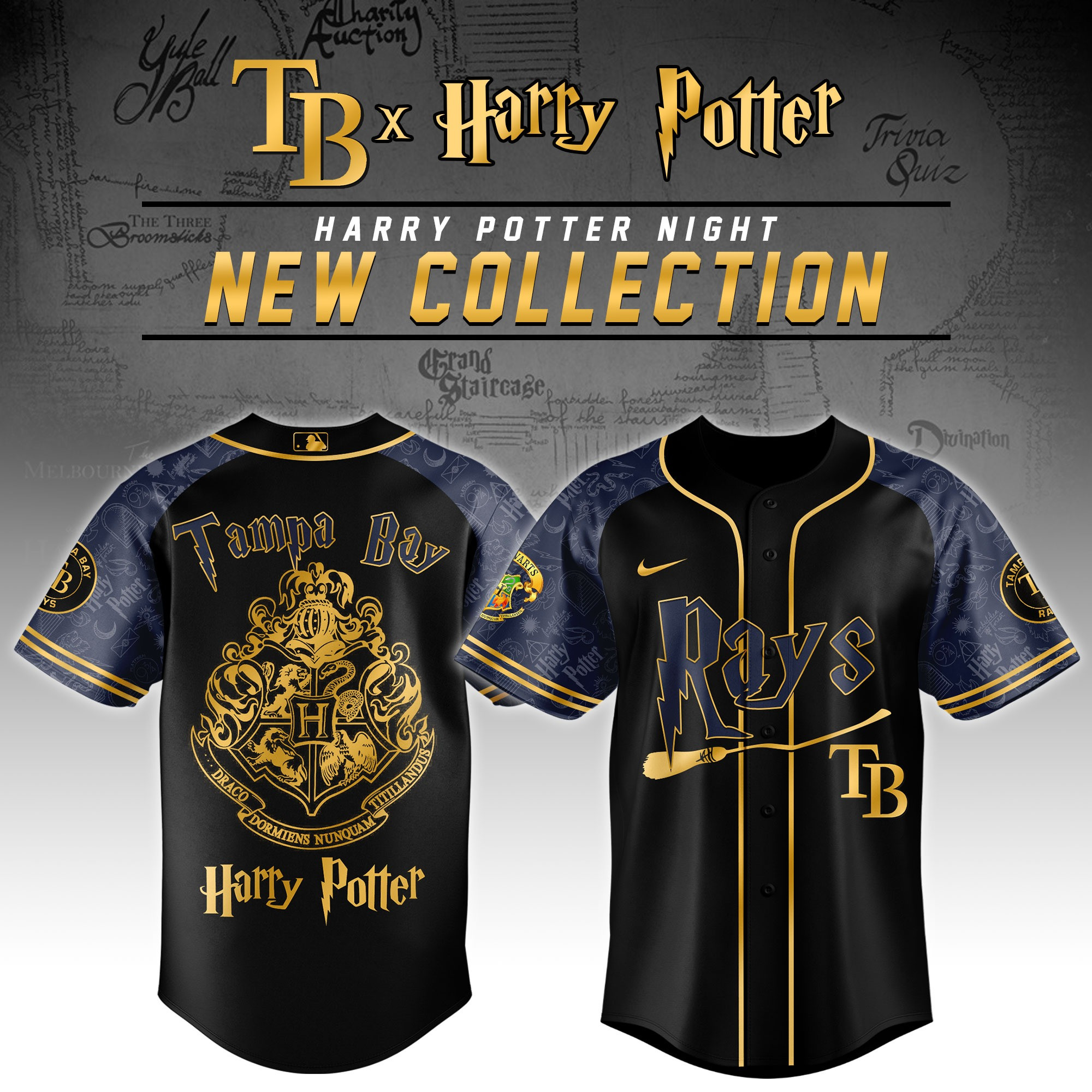 Tampa Bay Rays X Harry Potter Night Jersey MLB Baseball Merch Unique Gifts For Fans
