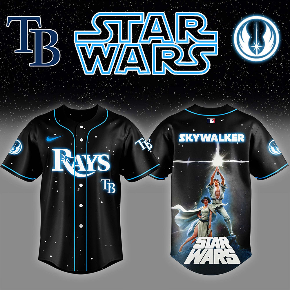 Tampa Bay Rays x Star Wars Luke Skywalker Game Night Baseball Jersey Gifts For Baseball Lovers
