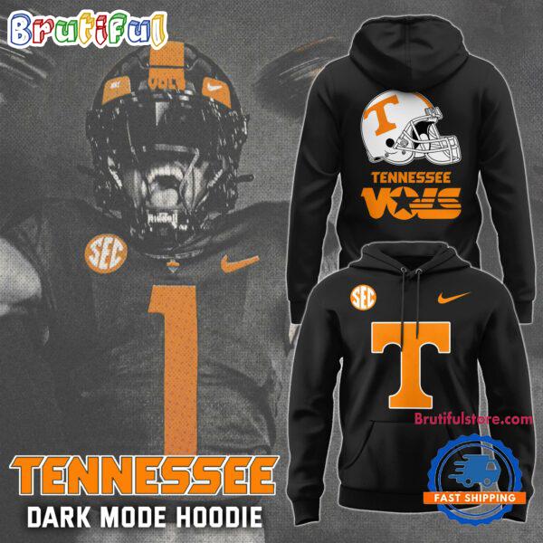 Tennessee Football Dark Mode Black Hoodie