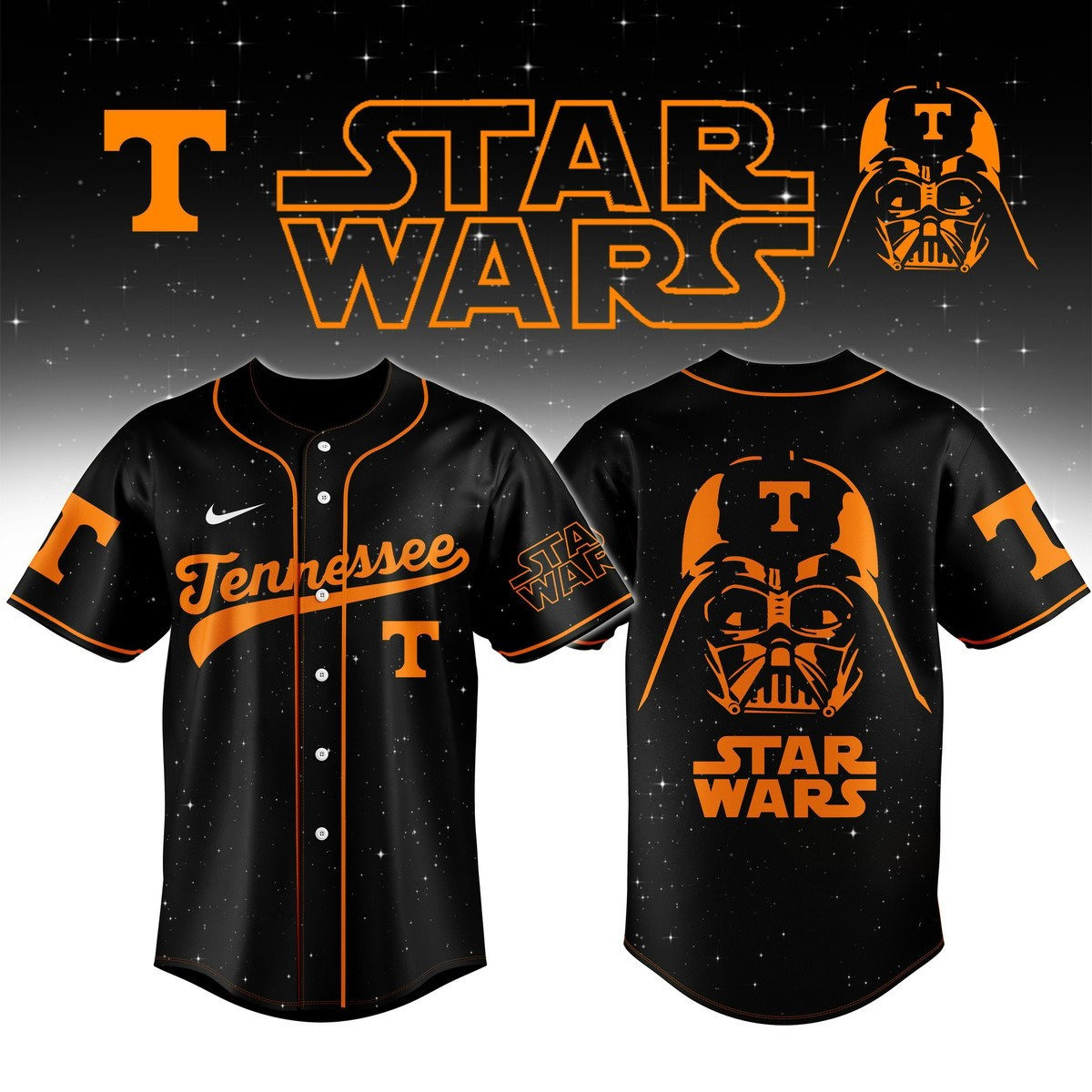 Tennessee Star Wars Jersey Darth Vader Tennessee Star Wars Baseball Jersey Fan Merch