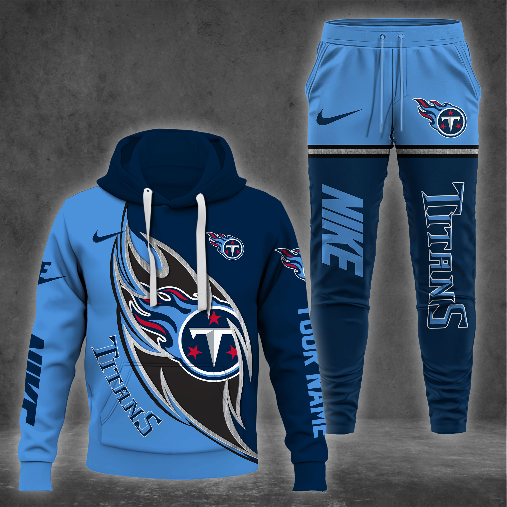 Tennessee Titans NK Hoodie And Jogger ,Sport Hoodie Tracksuit, NFL hoodie, NFL Joggers Gift For Sport Music Fans