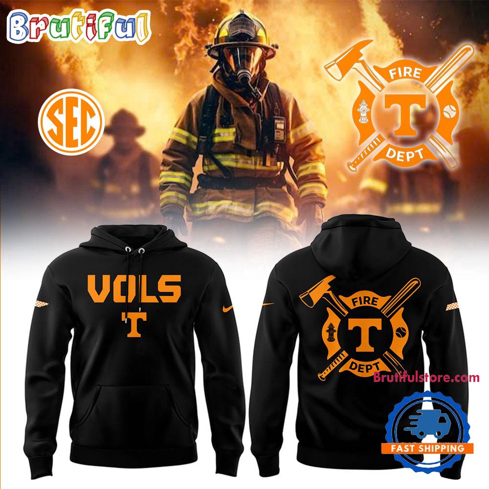 Tennessee Volunteers Baseball x Firefighter Appreciation Night Black Hoodie