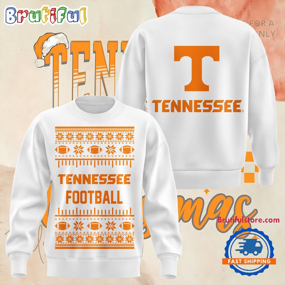 Tennessee Volunteers Football Special Snow Tree Christmas Sweatshirt