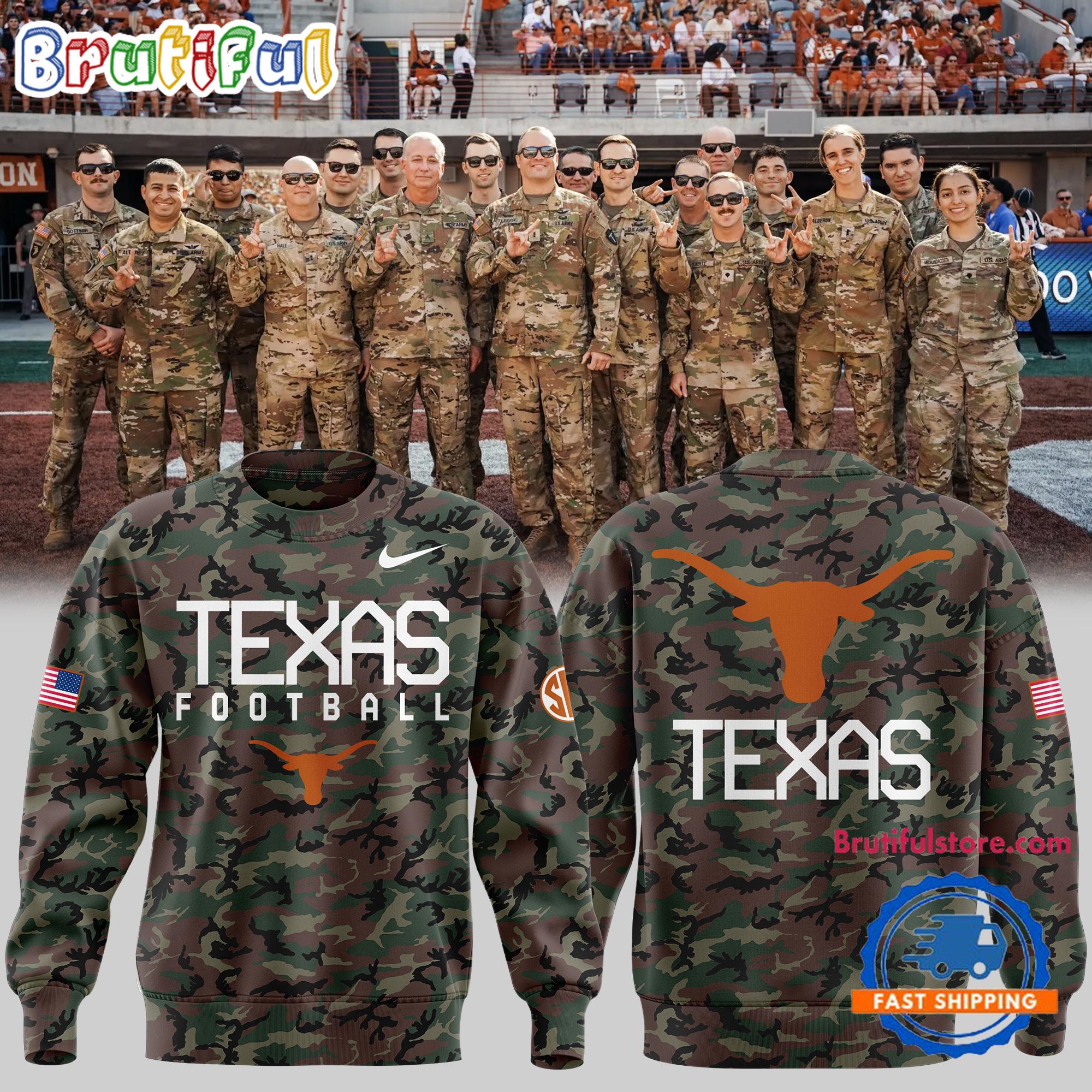 Texas Longhorns 2024 Military Appreciation New Sweatshirt