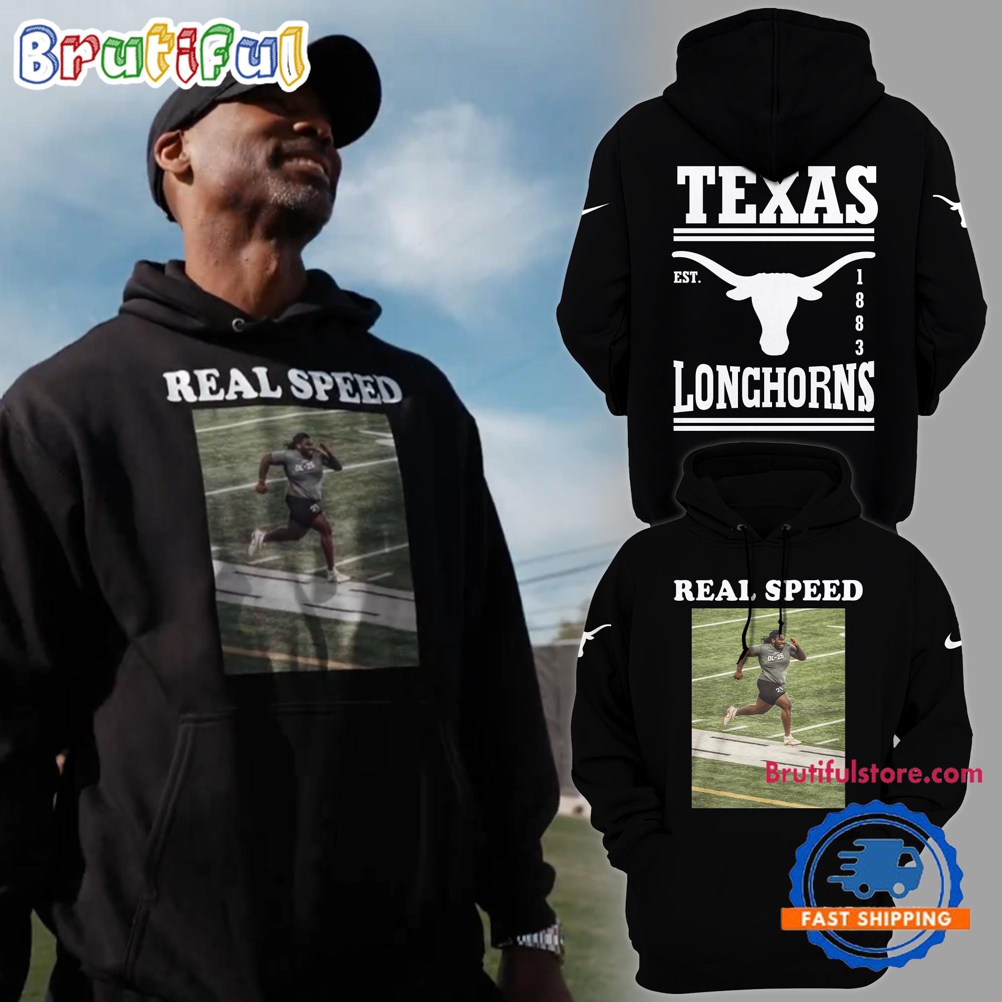 Texas Longhorns Football Est 1883 Real Speed Hoodie