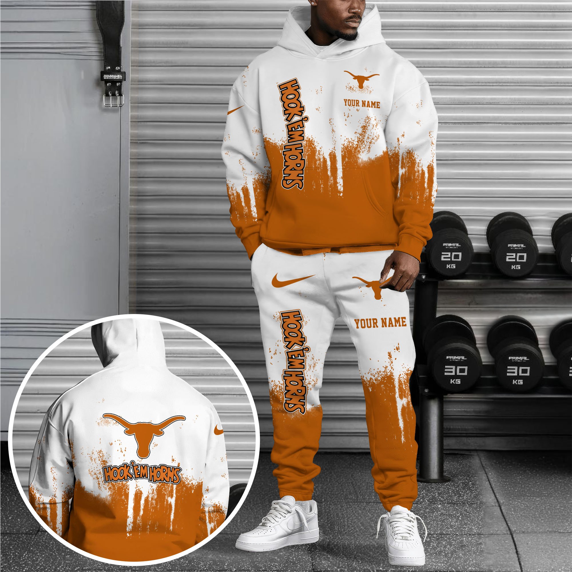 Texas Longhorns Hoodie Sweatpants Set, Custom Hoodie, Sport Hoodie Sweatpants Set, Sport Gifts For Fan XI11 Gift For Sport Music Fans