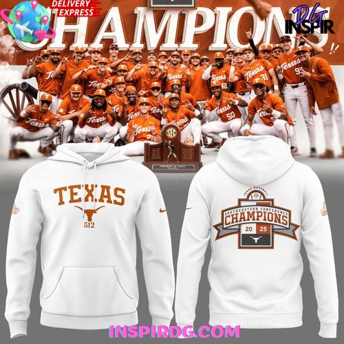 Texas Longhorns Sec Regular Season Title Special White Hoodie Premium Merchandise