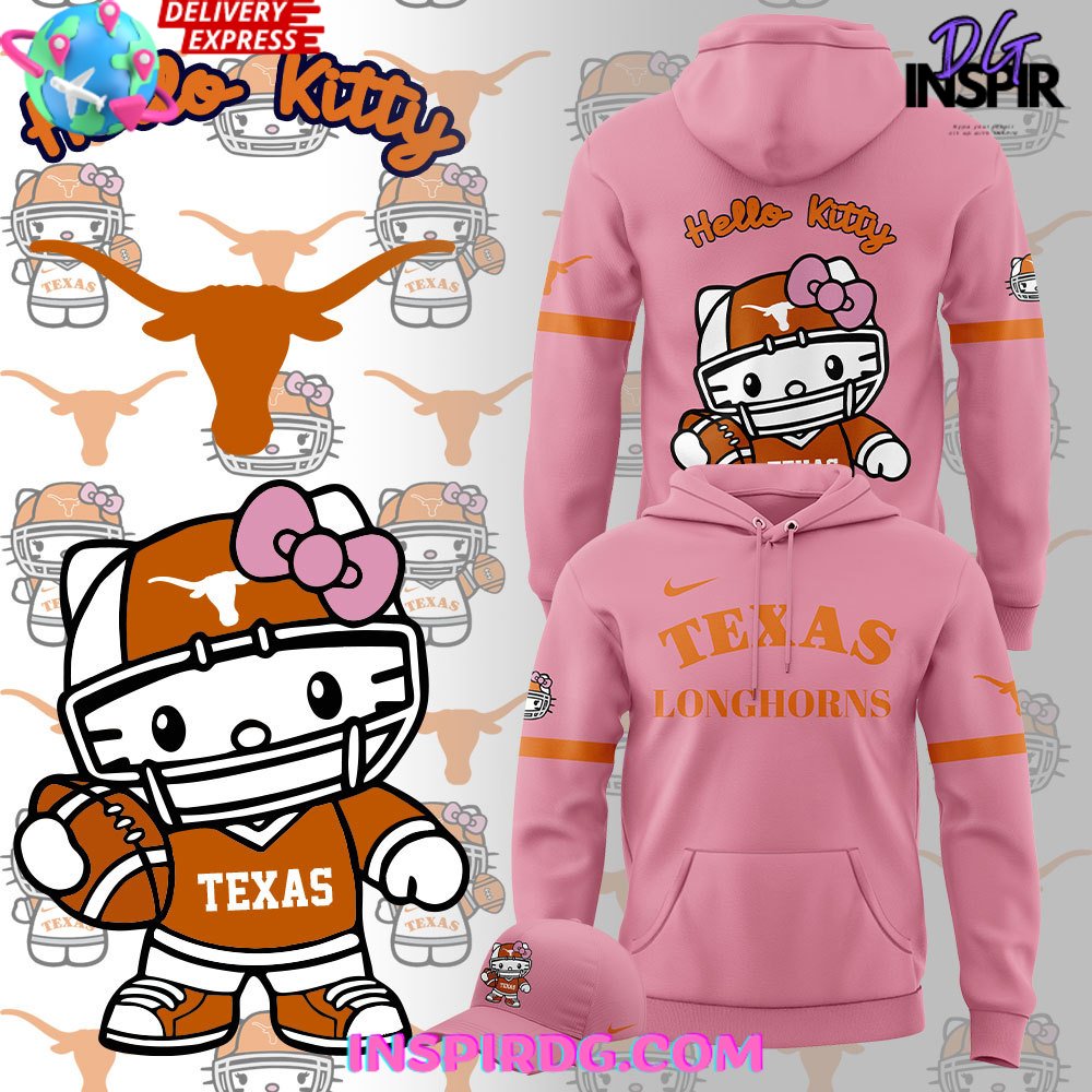 Texas Longhorns x Hello Kitty 2024 Pink Hoodie