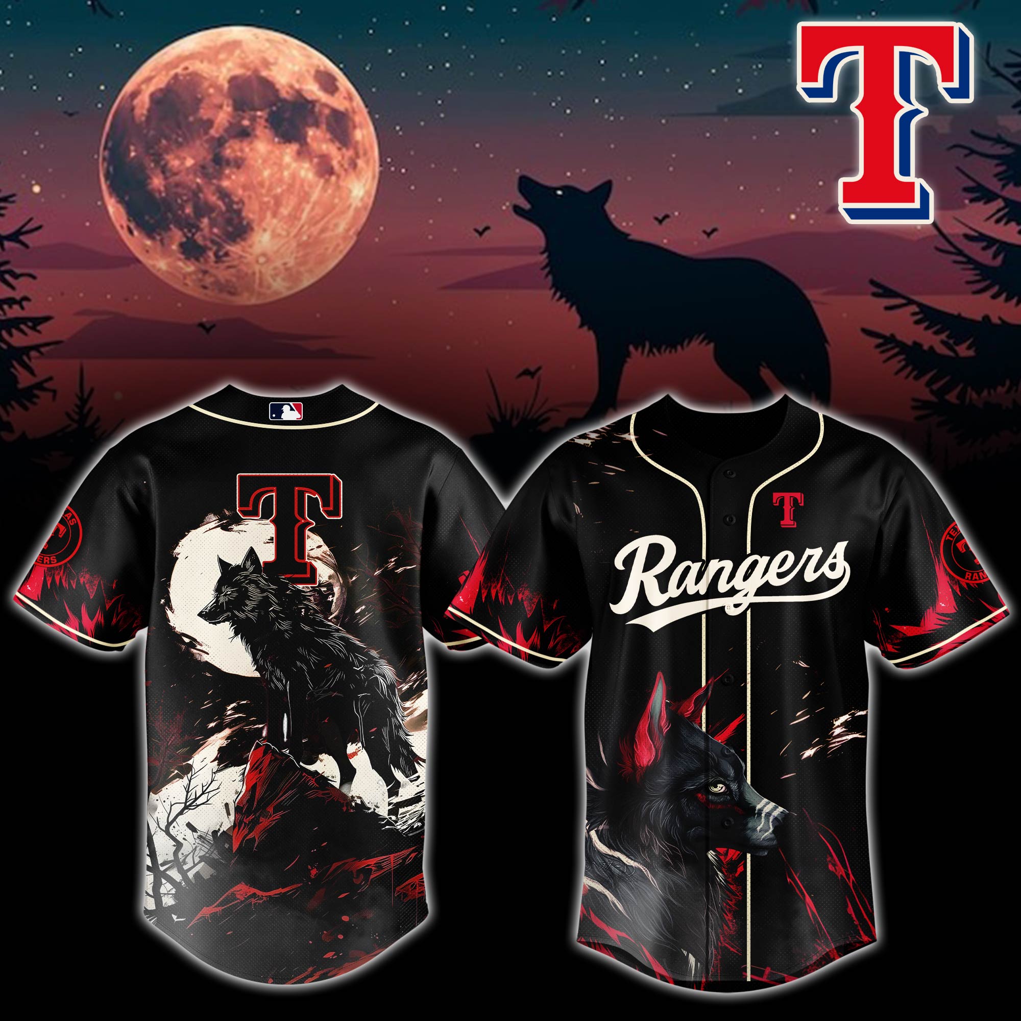Texas Rangers MLB x Worf Personalized Baseball Jersey For Fans