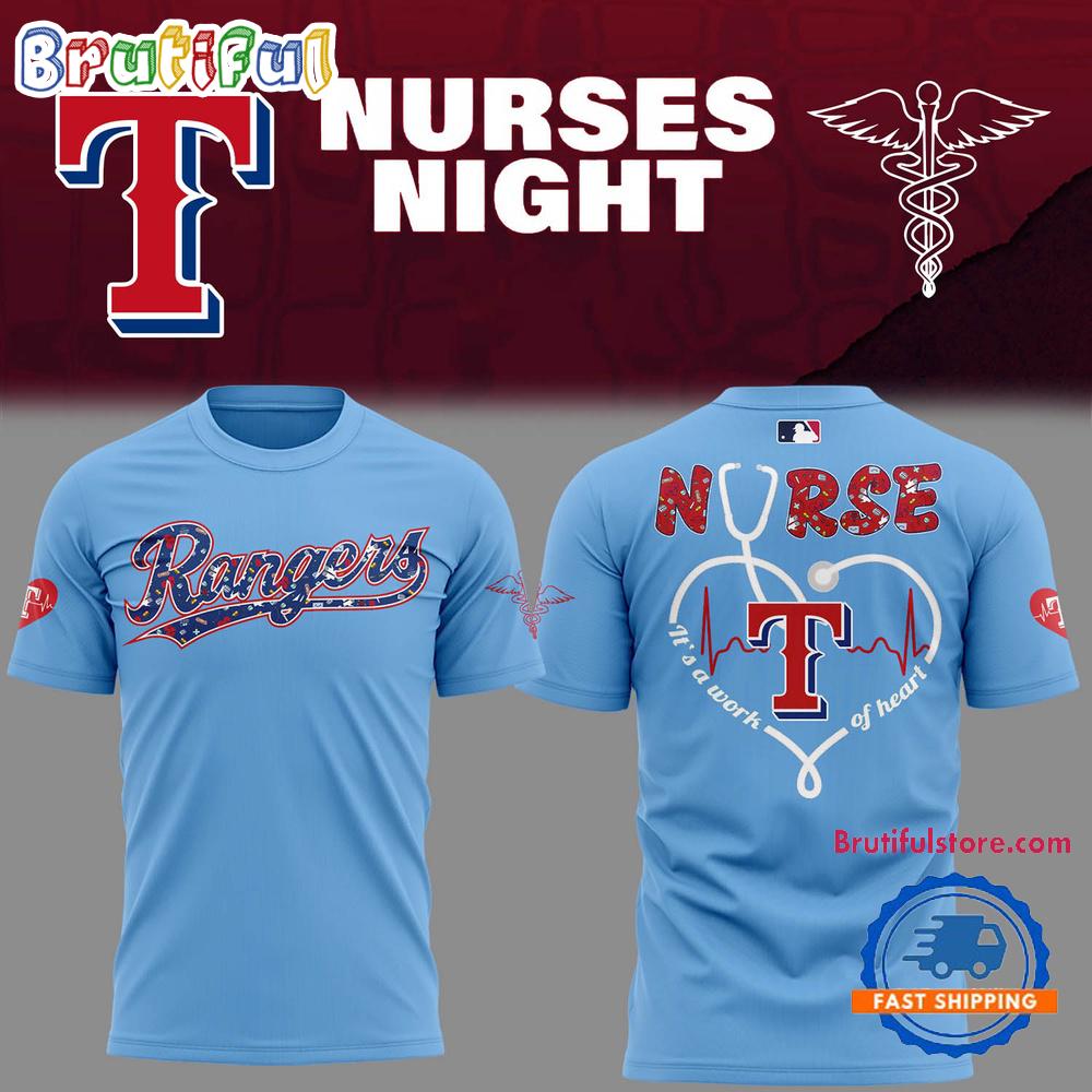 Texas Rangers NURSES NIGHT 2025 3D Print T Shirt