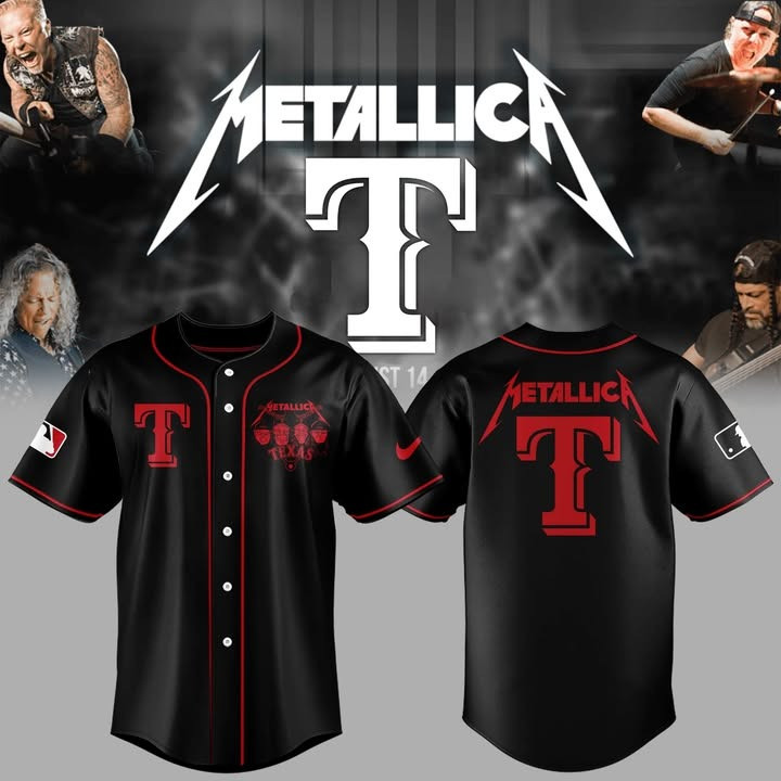 Texas Rangers x Metallica Night 2025 Jersey MLB Baseball Merch Gifts For Metallica Fans