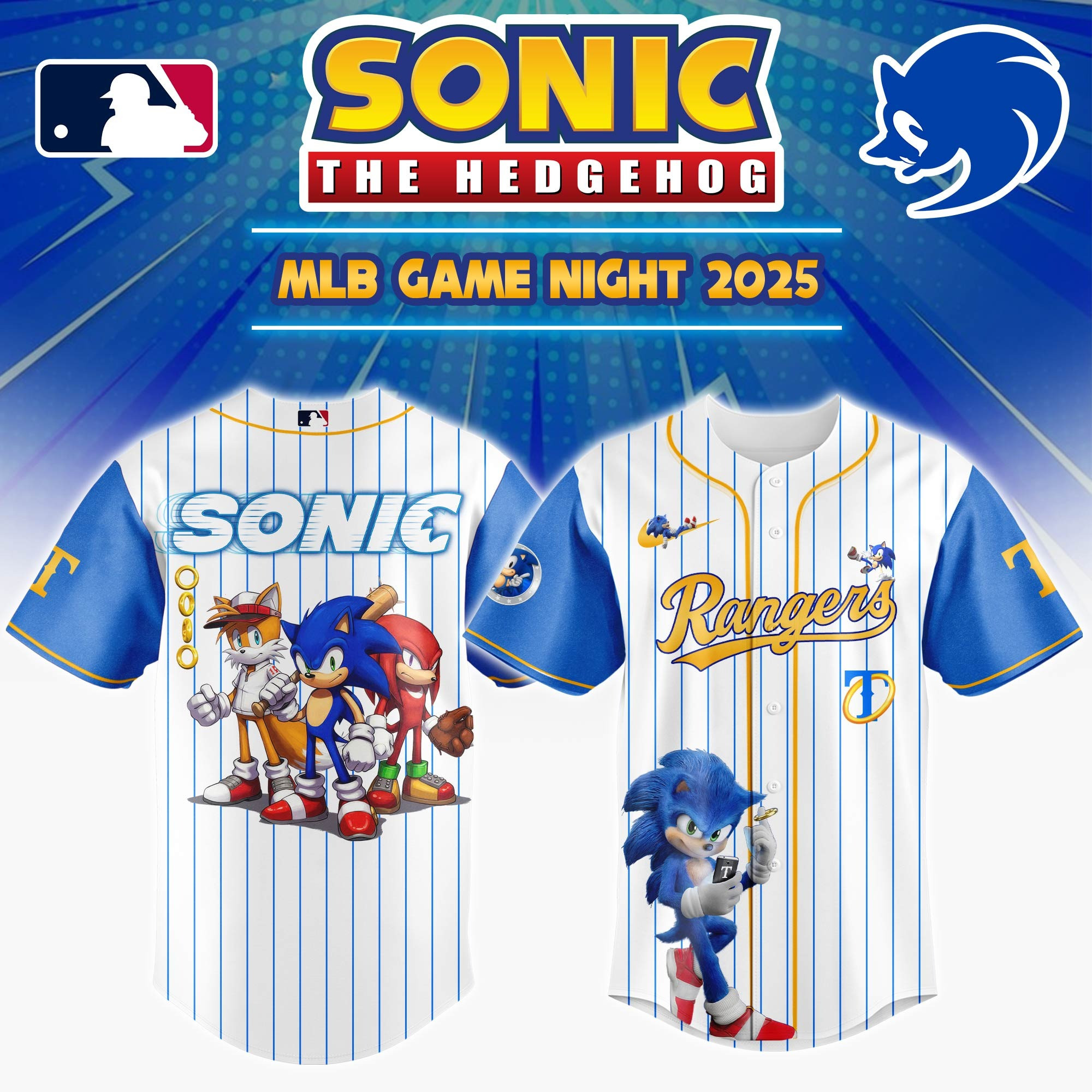 Texas Rangers x Socnic Game Night Jersey 2025 Cool Gifts For Baseball Lovers