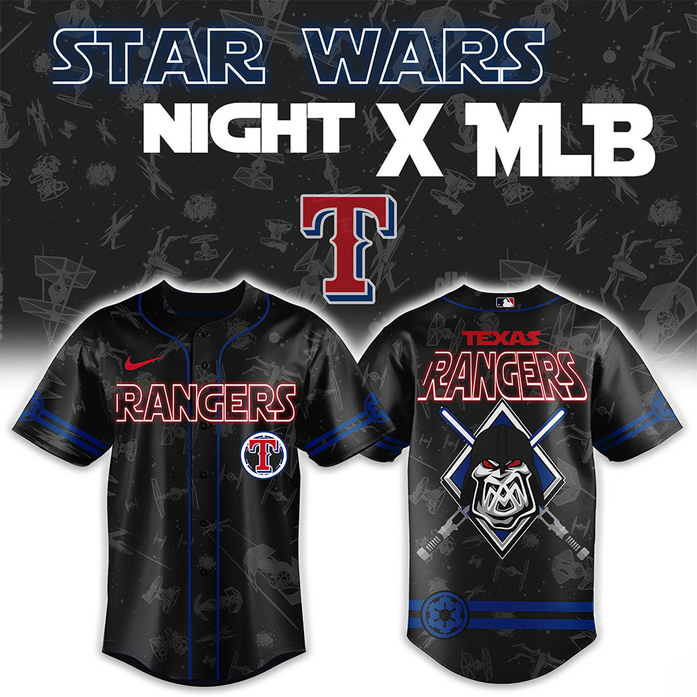 Texas Rangers x Star Wars Night 2025 Baseball Jersey Baseball Enthusiast Gifts