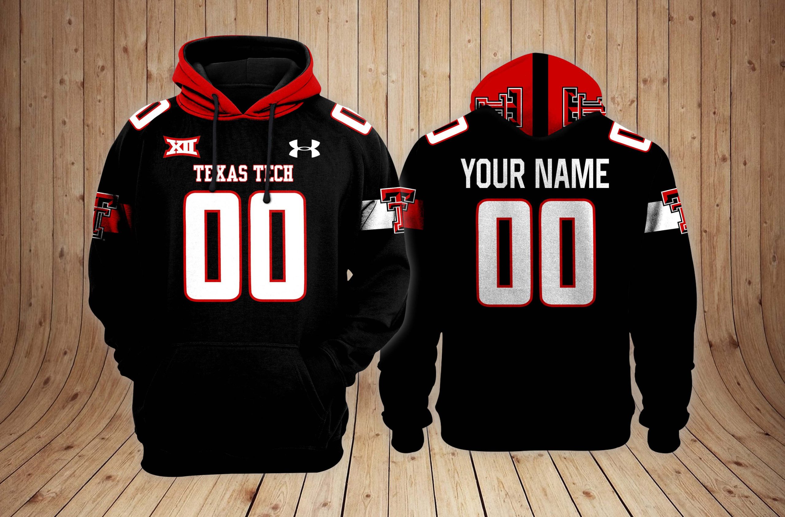 Texas Tech Red â€“ TTU NCAA Custom 3D Hoodie PT24443