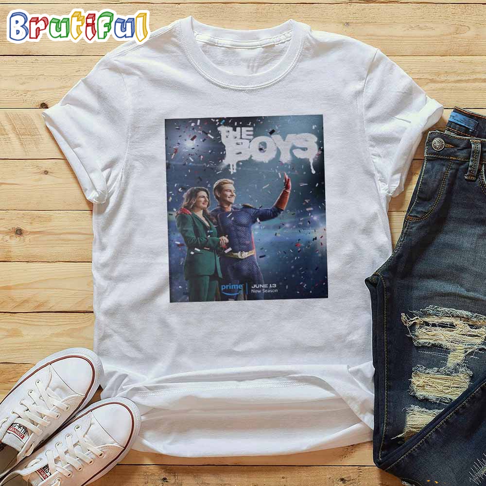 The Boys New Season Poster Home Lander And Victoria Neuman Releases On June 13 Break Out The Fuckin Confetti T-Shirt