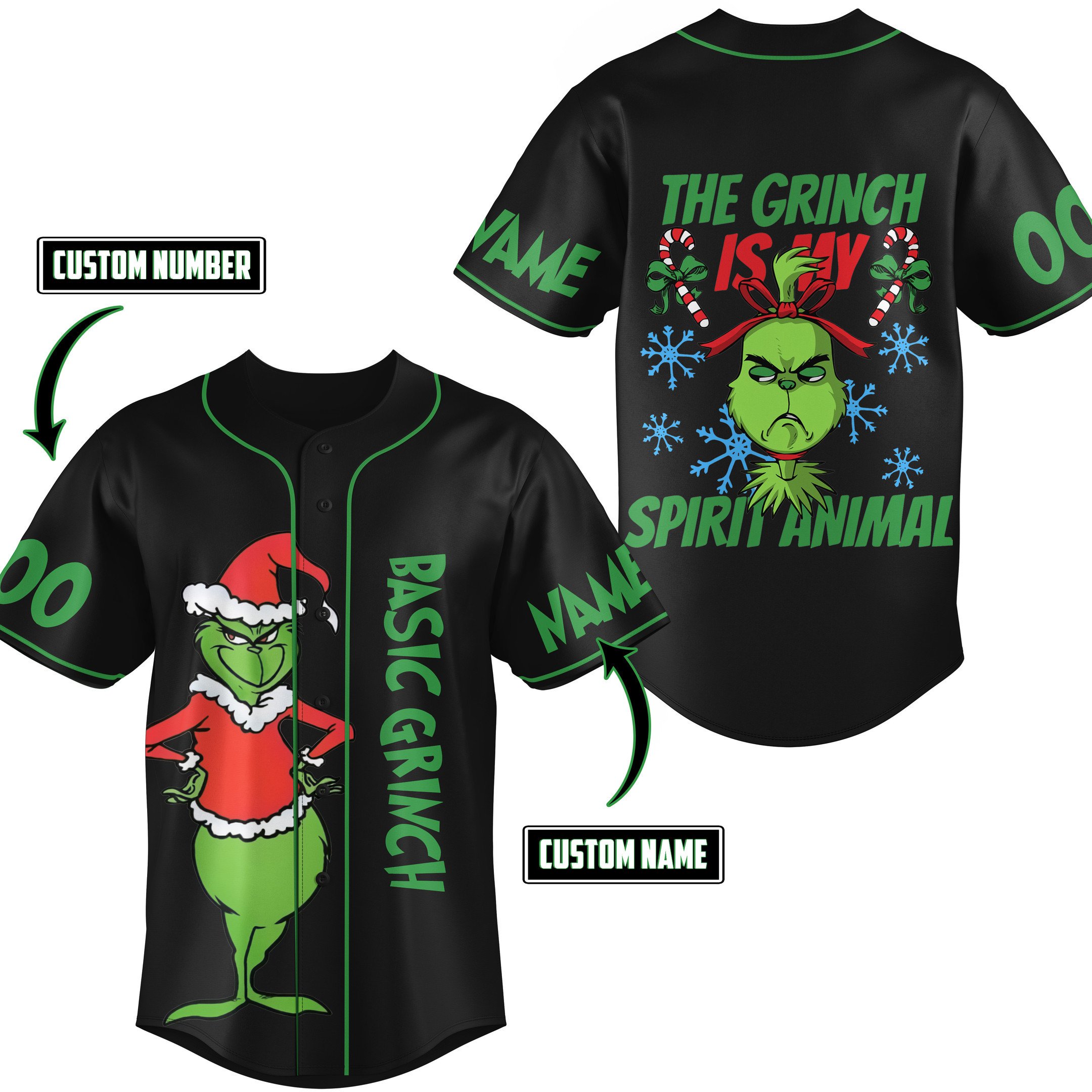 The Grinch Baseball Jersey For Fans