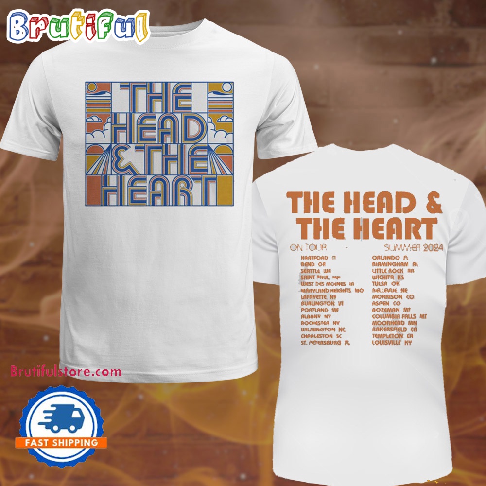 The Head And The Heart 2024 Natural Tour Vintage T Shirt