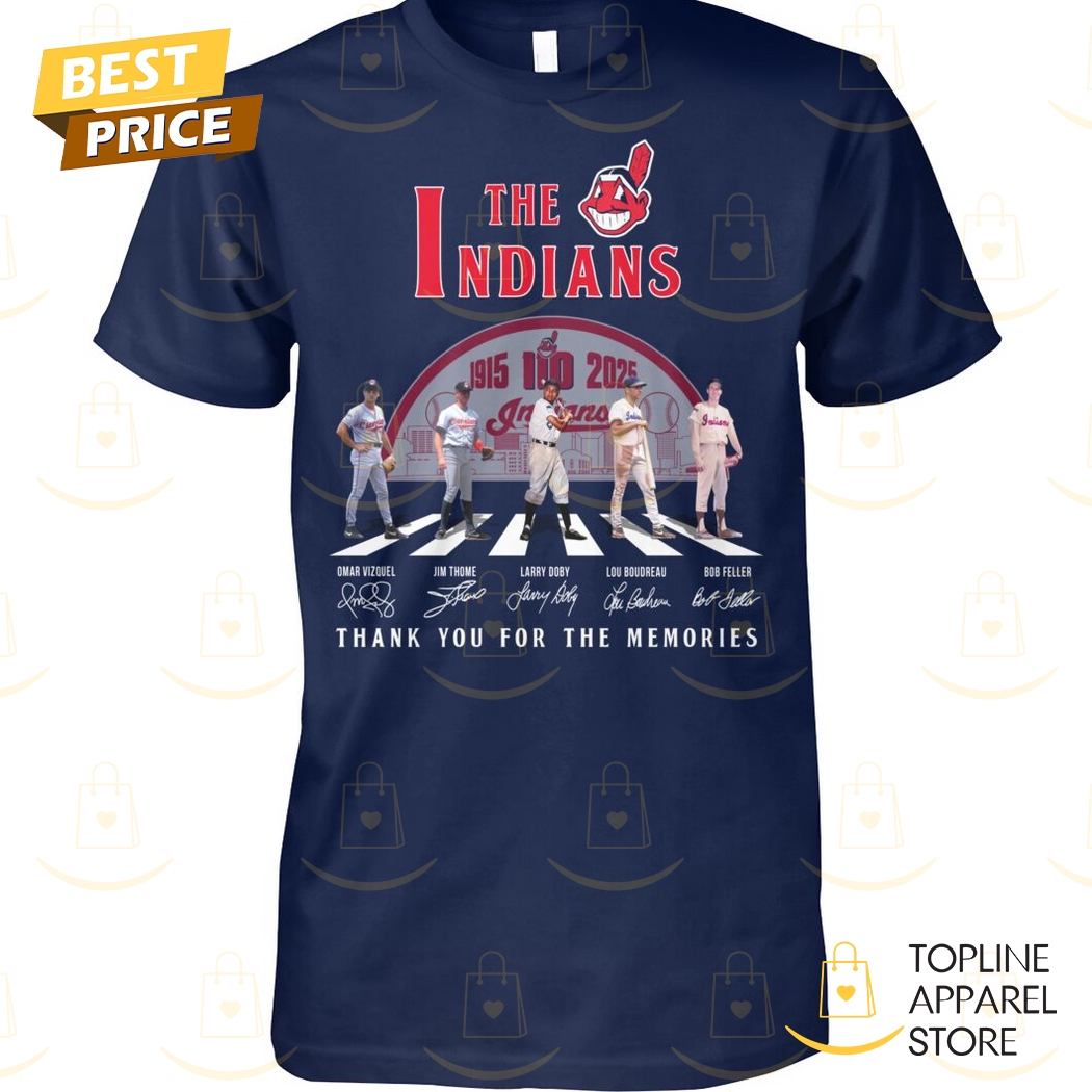 The Indians - Cleveland Guardians 1915-2025 Signature Thank You For The Memories Unisex T-Shirt