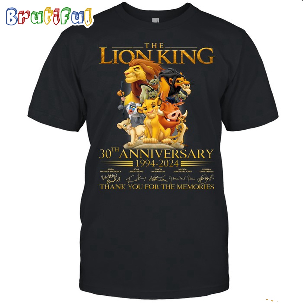 The Lion King 30th Anniversary Thank You The Memories T Shirt