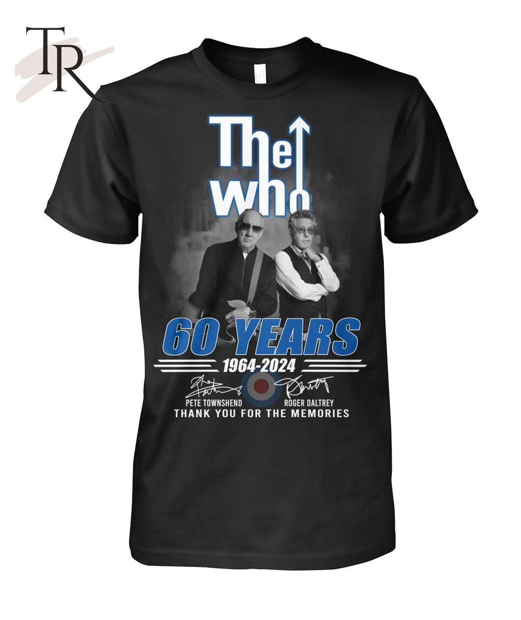 The Who 60 Years 1964 - 2024 Pete Townshend And Roger Daltrey Thank You For The Memories T-Shirt