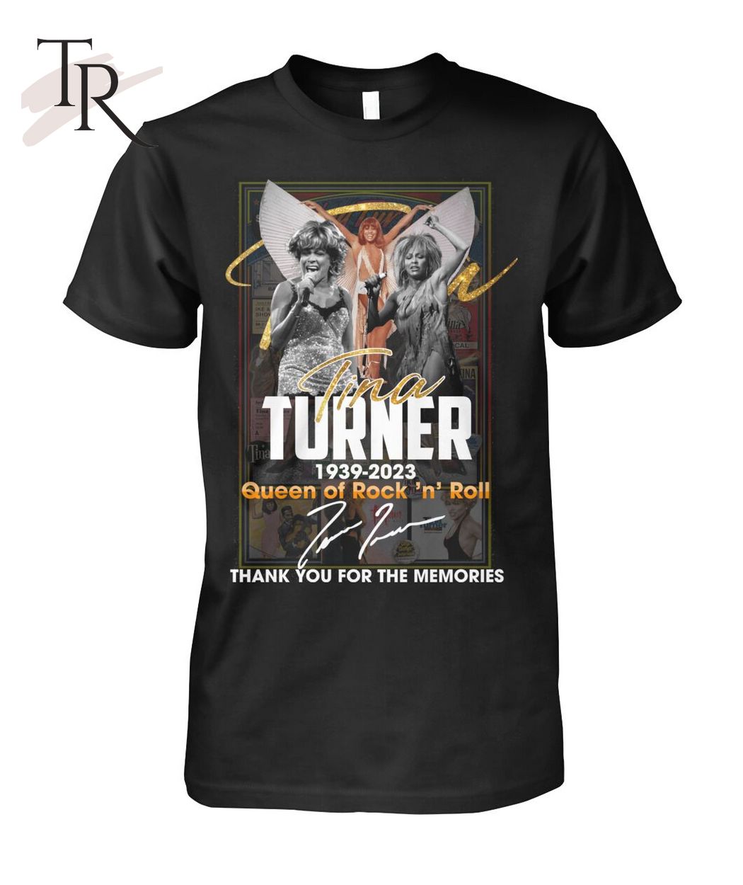 Tina Turner 1939 - 2023 Queen Of 'n' Roll Thank You For The Memories T-Shirt