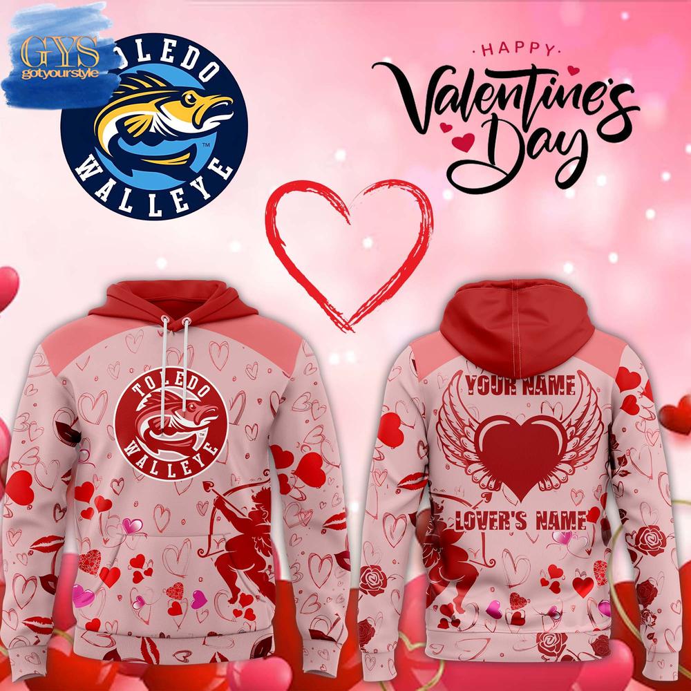 Toledo Walleye 2025 Valentines Day Limited Edition Hoodie