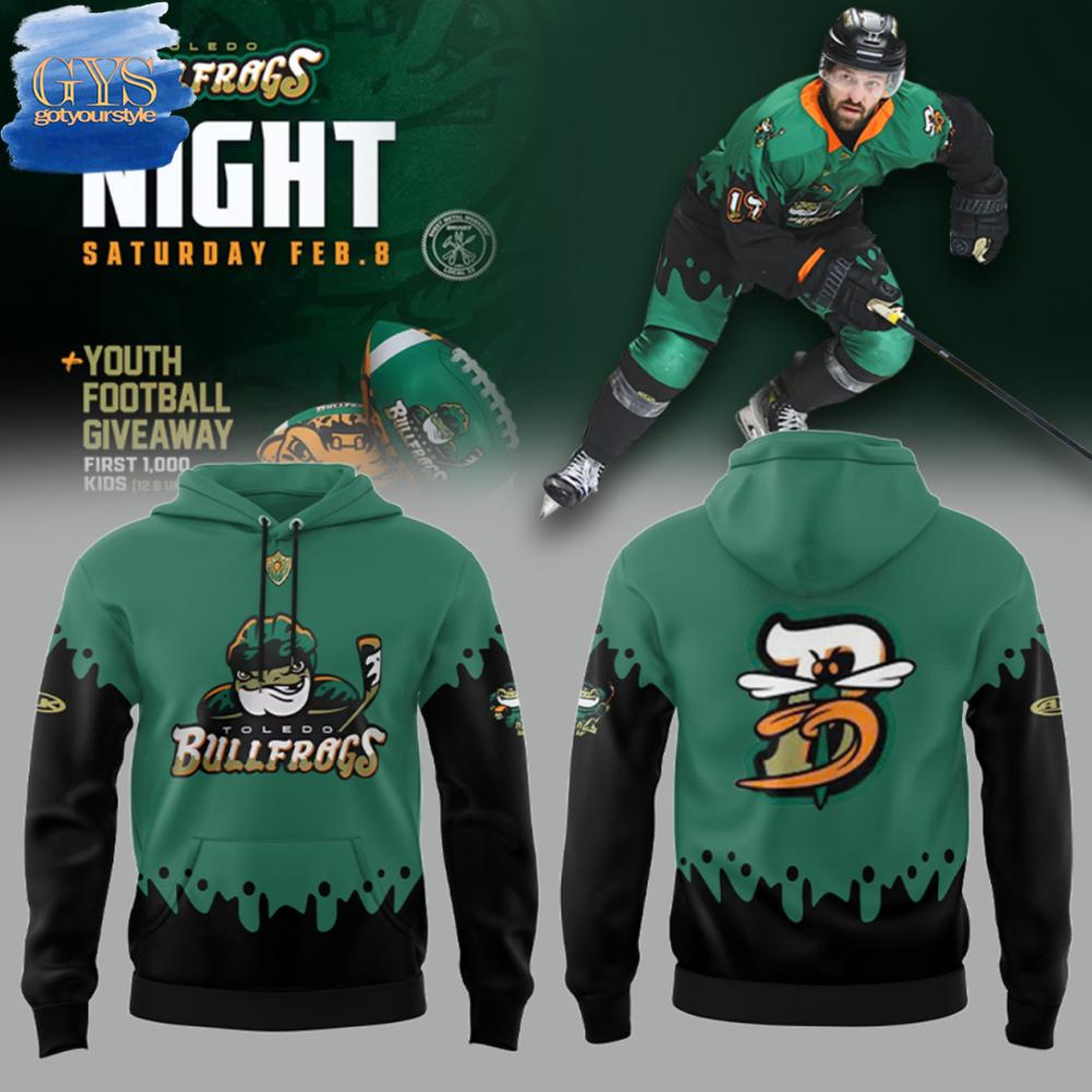 Toledo Walleye Bullfrogs Night 2025 Limited Edition Hoodie