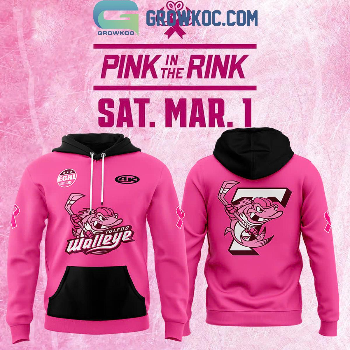 Toledo Walleye x 2025 Pink In The Rink Hoodie T Shirt