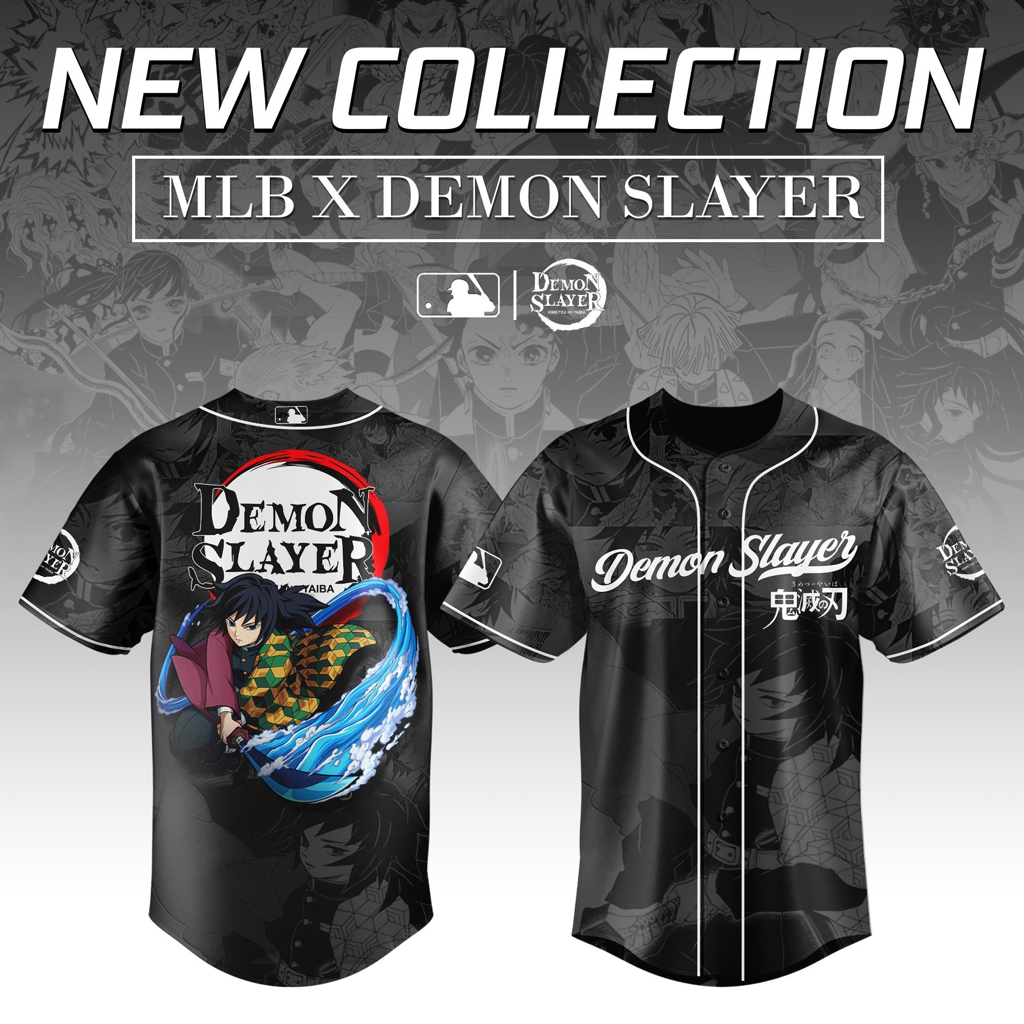 Tomioka Giyuu Demon Slayer x MLB Baseball Jersey Editions  Gift For Anime Lovers