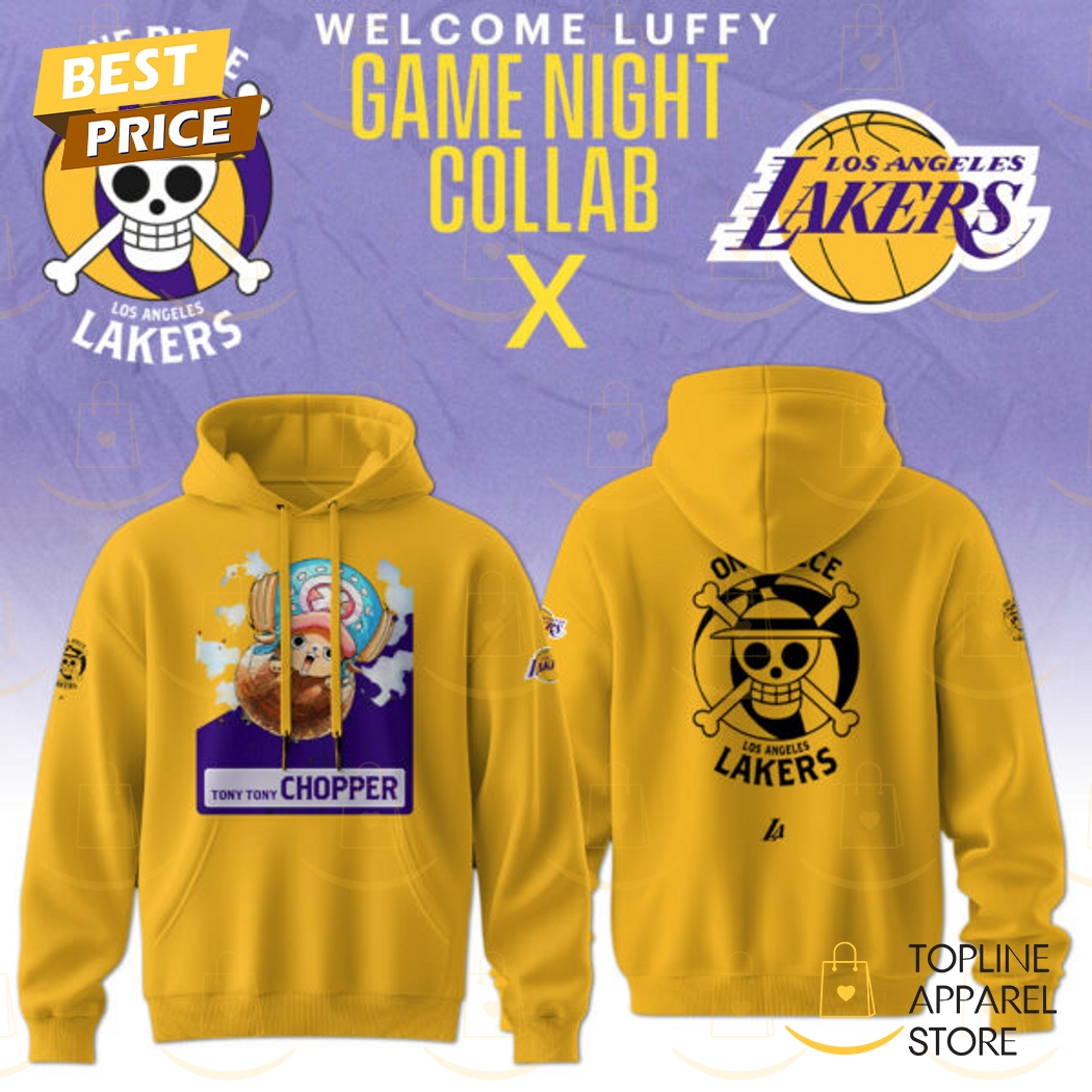 Tony Tony Chopper One Piece x Los Angeles Lakers Hoodie - Gold