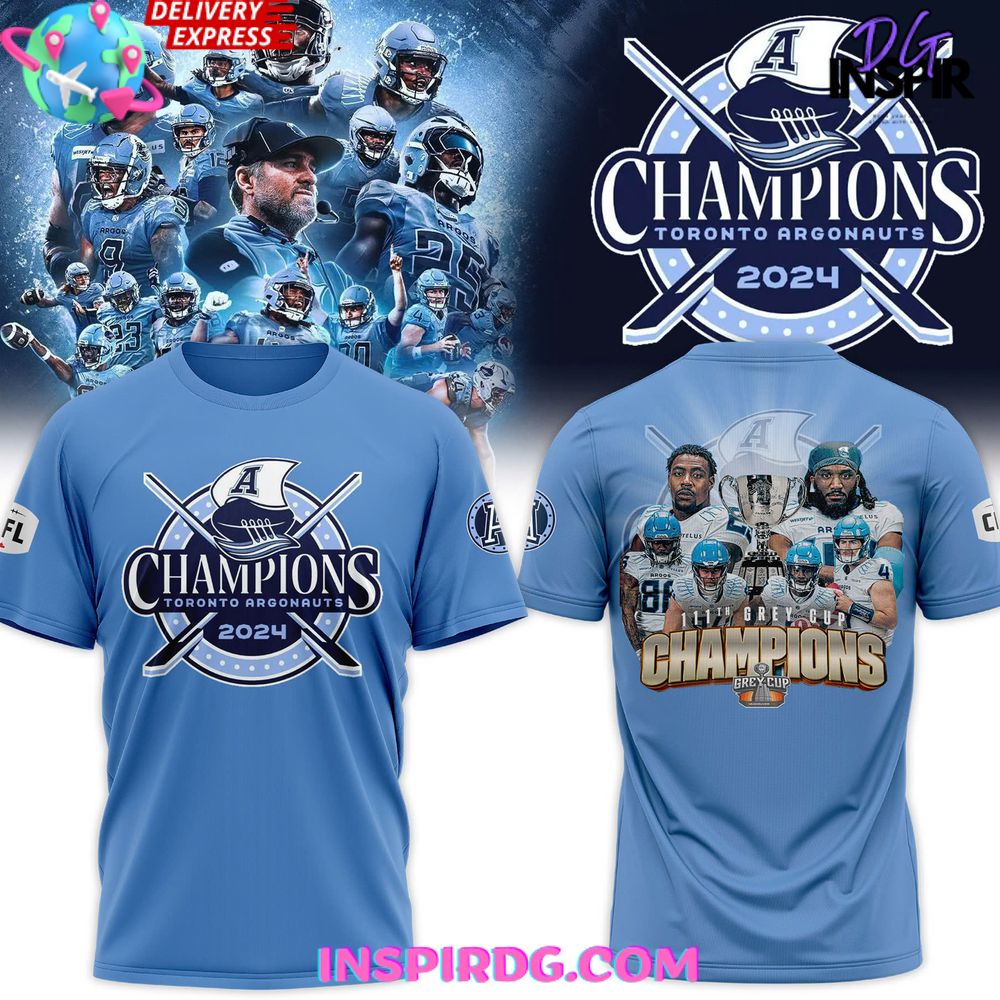 Toronto Argonauts Grey Cup Champs 2025 Blue T-Shirt Gift For Sport Music Fans