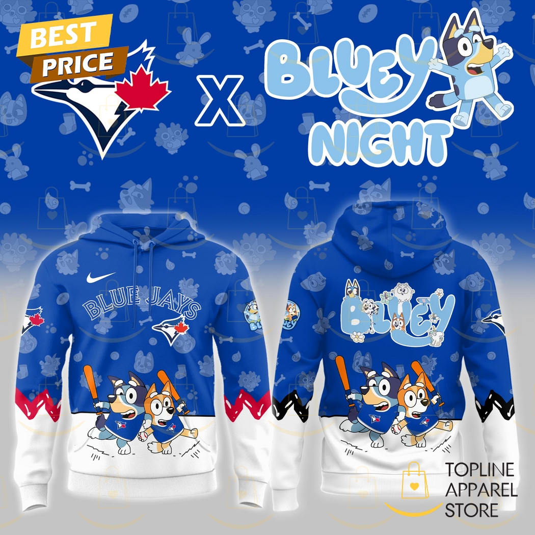 Toronto Blue Jays Bluey Night 2025 Hoodie